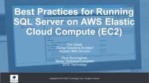 การสัมมนาผ่านเว็บ: วิธีปฏิบัติที่ดีที่สุดสำหรับการเรียกใช้ SQL Server บน AWS Elastic Cloud Compute (EC2)