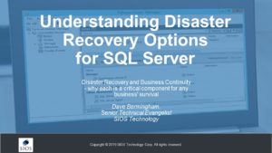 웹 세미나 : SQL Server의 재해 복구 옵션 이해