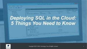 Webinar: Menyebarkan SQL di Cloud: Lima Hal yang Harus Diketahui Setiap Orang