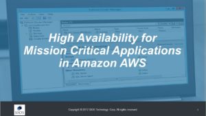 Webinar: Ketersediaan Tinggi untuk Aplikasi Misi Penting di Amazon AWS