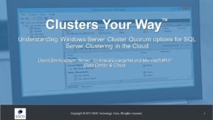 按需網絡研討會：了解Windows Server群集仲裁選項對雲中的SQL Server群集