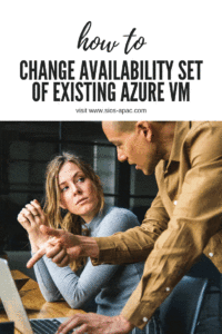 How to change the availability set of existing azure vm?