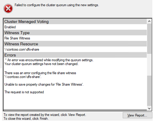 Can I Put My File Share Witness On A DFS Share?