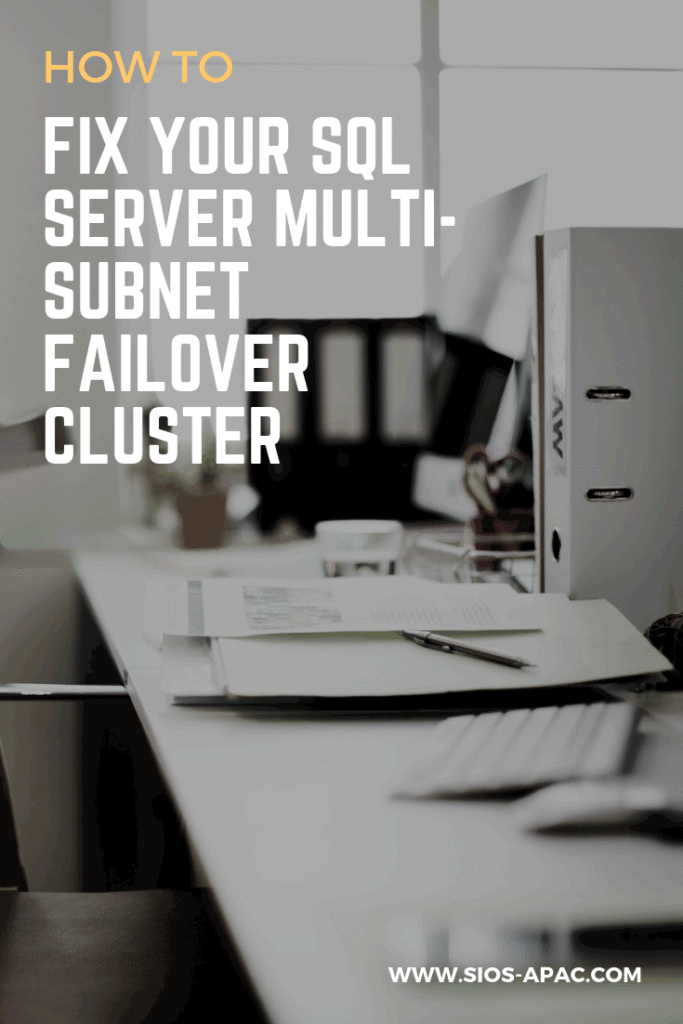 แก้ไขของคุณแบบ SQL เซิร์ฟเวอร์หลายเน็ต-Failover คลัสเตอร์