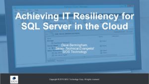 網絡研討會：實現雲中SQL Server的IT彈性