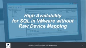 網絡研討會：沒有原始設備映射的VMware高可用性