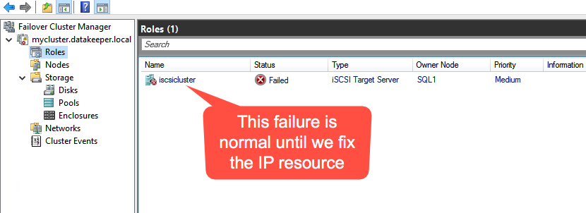 단계별 : Azure의 ISCSI 대상 서버 클러스터