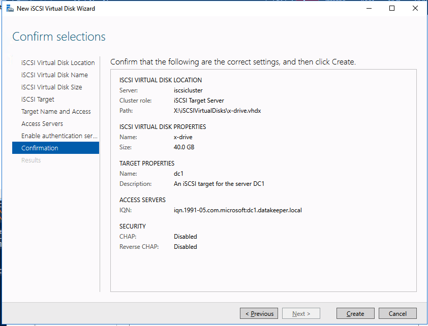 ทีละขั้นตอน: เซิร์ฟเวอร์เป้าหมาย ISCSI ใน Azure