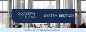 glossary System Restore