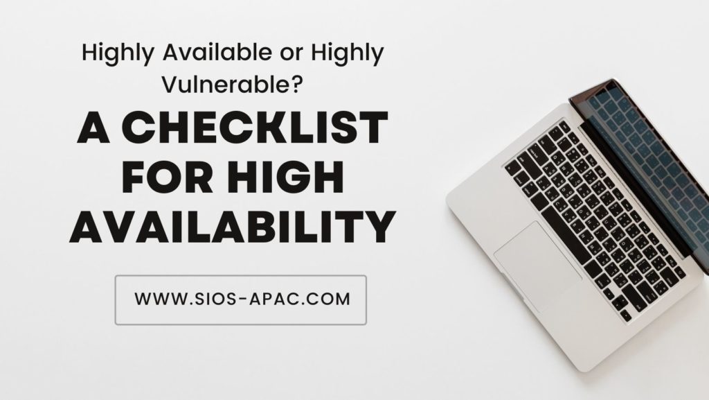 A Checklist for High Availability