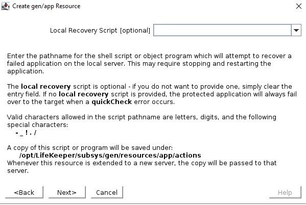 The Generic Application Recovery Kit